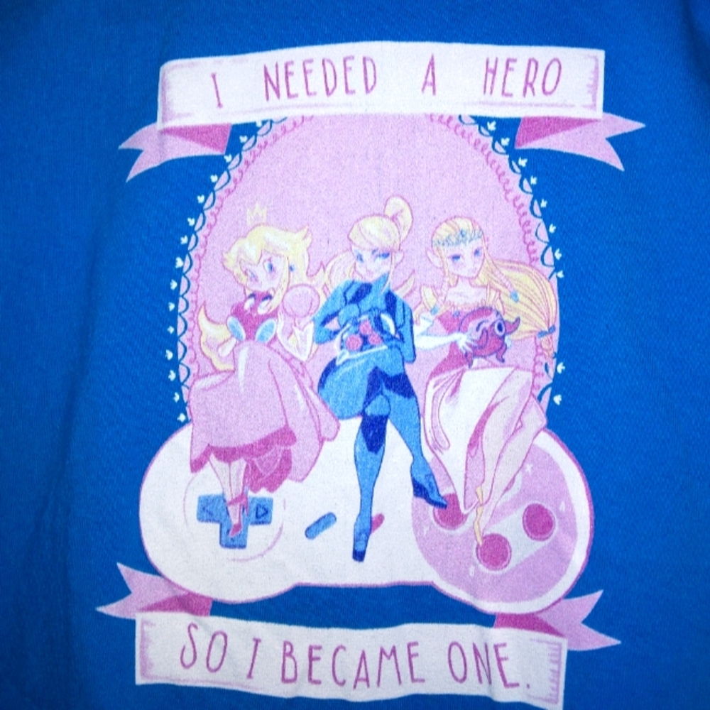 Teefury tshirt I needed a hero so I became one  medium girls gamer Zelda ect.